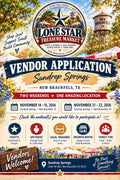 Lone Star Treasure Market November vendor information at Sundrop Springs